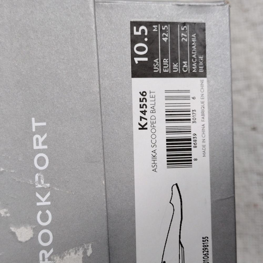 NWOT Rockport Ashika Scooped ballet flat size 10.5M  in beige - Picture 14 of 14